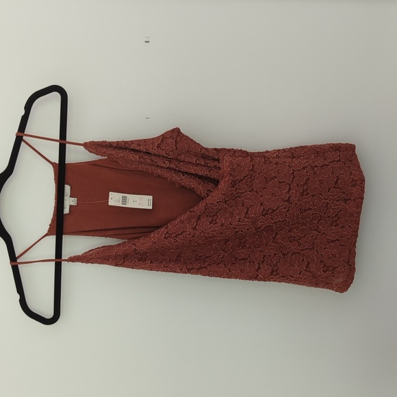 Eri + Ali Anthropologie Orange Lace Tank Small - Picture 4 of 6